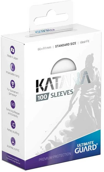Ultimate Guard Katana Sleeves Standartinis dydis Baltas (100)