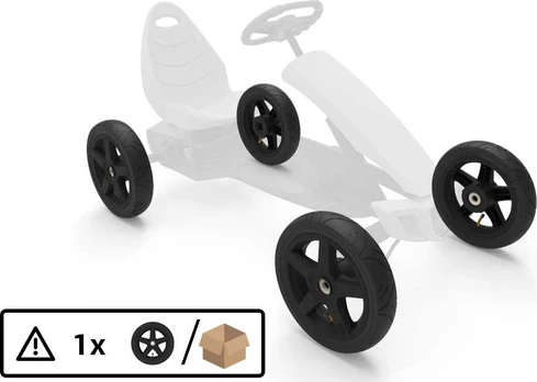 Berg Wheel juodas 12.5x2.50-9 slick