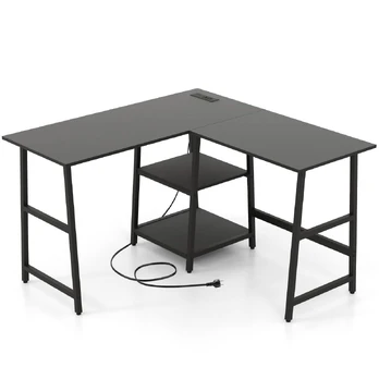 Bonideco Select Rašomasis stalas 120x120x75cm., juodos spalvos