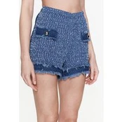 Pinko Medžiaginiai šortai 100405 A0I3 Mėlyna Regular Fit