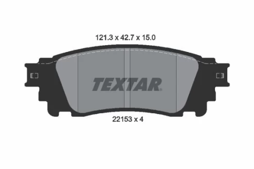 Stabdžių trinkelių rinkinys, diskinis stabdys TEXTAR 2215301