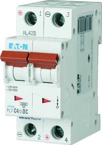 Eaton PL7-C4/2-DC VIRŠSROVĖS PERTRAUKIS 10KA DC