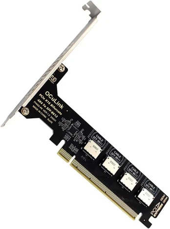 Pci-express 4.0 adapteris: 4x Oculink vidinis prijungimas