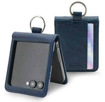 Dėklas Mercury Basic Diary do Samsung Galaxy Z Flip7 tamsiai mėlyna