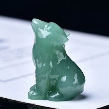 Krištolinis vilkas, 3,5 cm, Žalias avantiūrinas