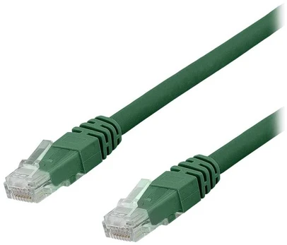 DELTACO U/UTP Cat6a patchkabel, LSZH, 1m, Žalias
