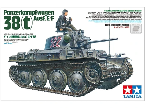 Konstruktorius Tamiya - Pz.Kpfw.38(t) Ausf. E/F, 1/35, 35369, 8 m.+