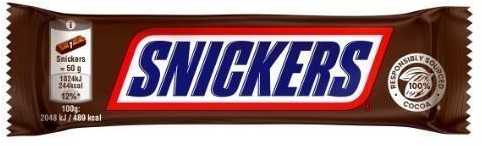 Šokoladinis batonėlis SNICKERS, 50 g