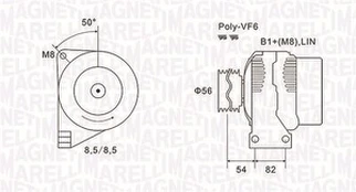 Kintamosios srovės generatorius MAGNETI MARELLI 063732028010