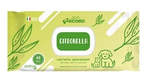 Drėgnos servetėlės Record Citronella, balta