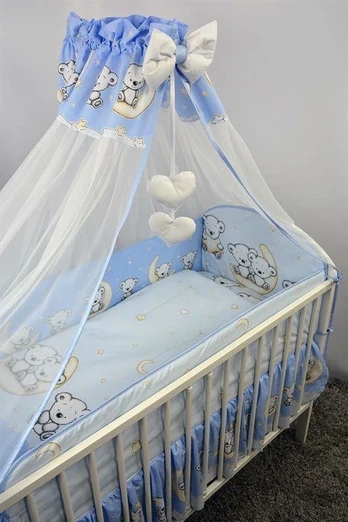 Bedding set - 6 parts - 120/90/360 - LEON - BLUE