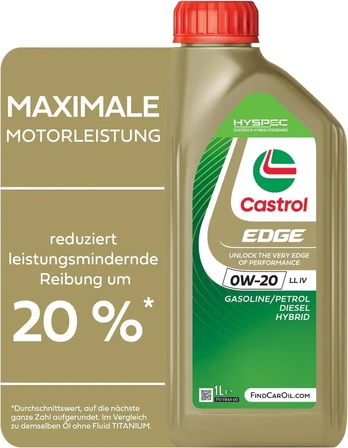 Castrol Edge 0w-20 Ll Iv 1l Variklio Alyva
