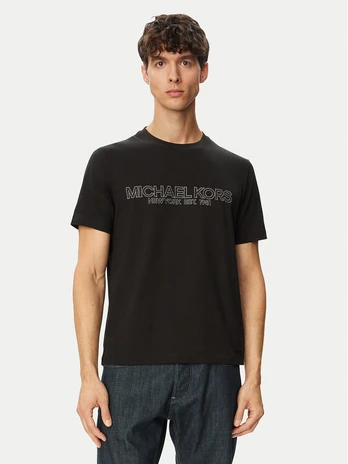 MICHAEL Michael Kors Marškinėliai CF6536OFV4 Juoda Regular Fit