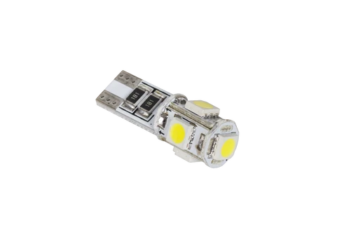 Żarówka samochodowa LED T10 (Canbus) - 5x SMD5050, biała