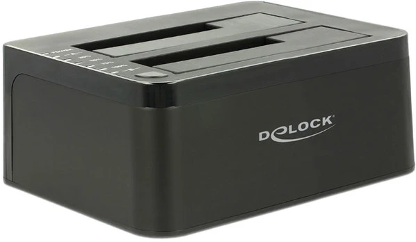 Dock stotelė Delock Dual Docking Station, juoda