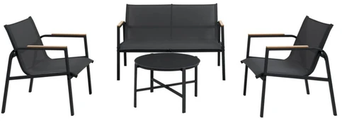 Lauko baldų komplektas MANGO CAFFE, Black kaina