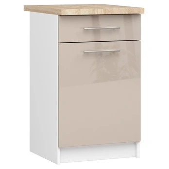 Virtuvės spintelė OLIWIA S 50 cm, balta/ruda
