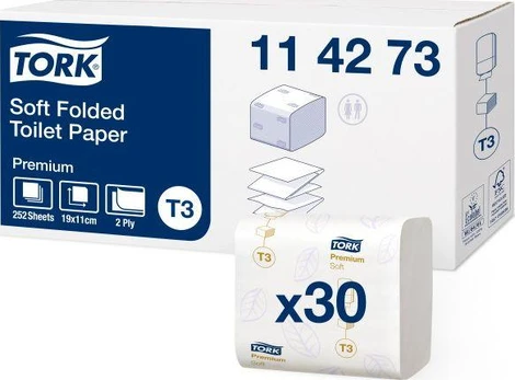 Tualetinis popierius Tork 114276 PREMIUM SOFT BULK T3, 252 lapelių