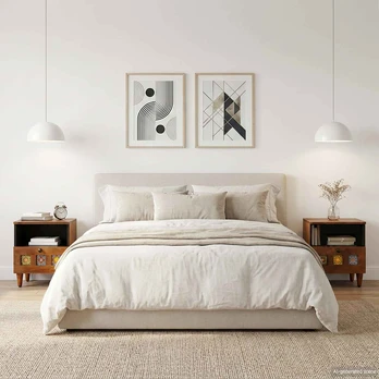 Šalia lovos spintelė su stalčių 2 pcs Ruda 40 x 33 x 46 cm