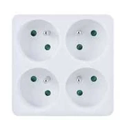 Solight jungiamoji dėžutė, 4 x 10A, balta