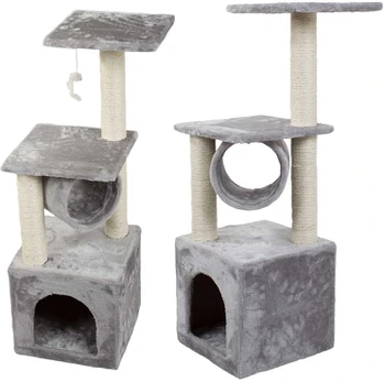 Cat scratching post medžio house tower bed 92cm