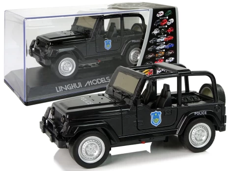 Policijos automobilis visuregis, juodas