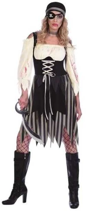 Usorteret Zombie pirat kostume