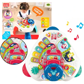 Vaikų žaidimo stalas Lean Toys Learning, 38 cm, balta sp./įvairių spalvų