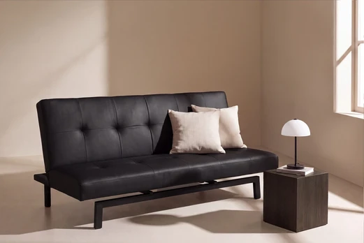 Venture Design Sulankstoma lova-sofa Bodil, juoda