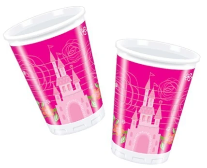 Plastikiniai puodeliai Princesės, 10 vnt./180 ml