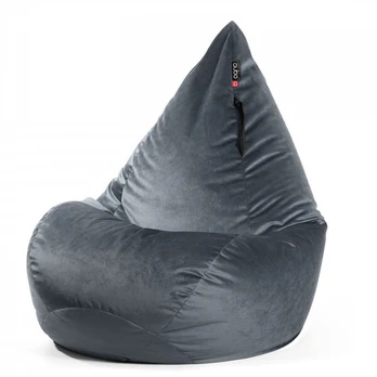 Sėdmaišis Qubo™ Wave Drop, gobelenas, tamsiai pilkas