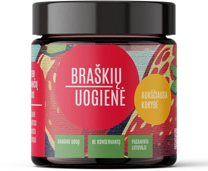 Braškių uogienė, 220g