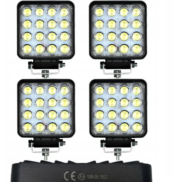 Darbinis žibintas 16 Led halogeninis 48w 12v 24v Led, 4 vnt.