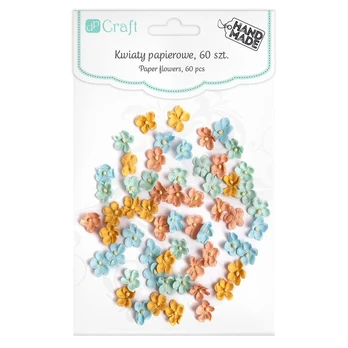 Gėlės popierinės 60vnt pastel mix