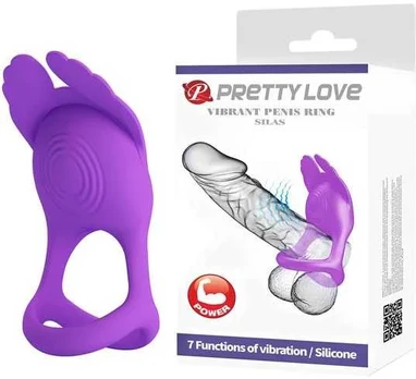 PRETTY LOVE - VIBRANT PENI RING 7 VIBRATIONS PURPLE SILICONE
