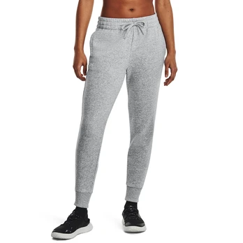 Under Armour Rival Fleece Jogger Mod Gray Light Heather/ White - Dydis S (1379438-012 Kelnės)
