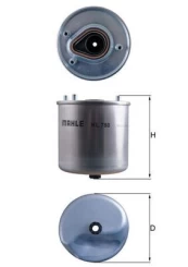 Kuro filtras MAHLE KL780 kaina