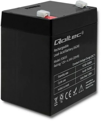 UPS akumuliatorius Qoltec AGM 53033, 0.0045 Ah