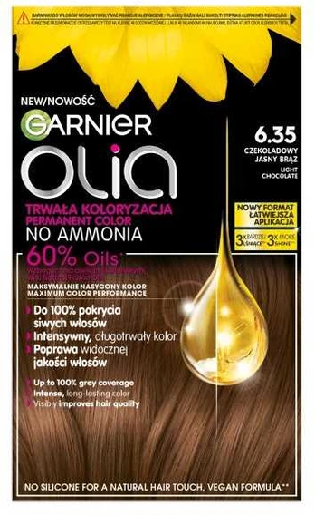 Alkotest GARNIER_Olia farba do włosów 6.35 Light Chocolate