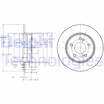 DELPHI BG3326C Brake Disc