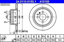 ATE 24.0110-0150.1 Brake Disc kaina