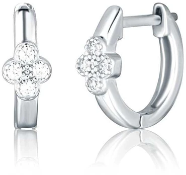 JVD Sidabrinis rings with zircons Four-leaf clover SVLE2960X61BI00