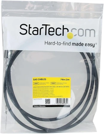 Startech.com Infiniband 2m Sff-8470 Scsi Sas į Sff8470 Serial Attached Scsi Sas kabelis
