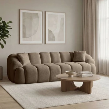 Keturvietė sofa Octavio, ruda