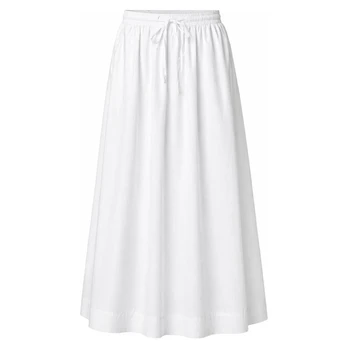 Midi sijonas moterims, Balta, Skirt