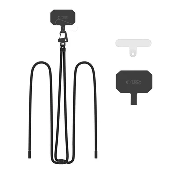Juodas dirželis per / ant peties telefonui "Tech-Protect C5S Rope Crossbody"