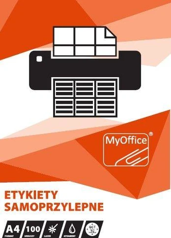 „MyOffice“ ETIKETĖS A4 „MyOFFICE“ 70 X 25,4 MM (100)