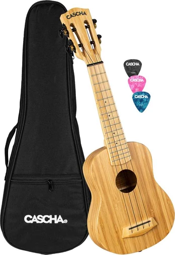 Soprano ukulelė Cascha Bamboo Natural HH 2312