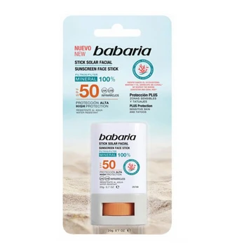 Veido kremas nuo saulės Babaria spf50, 20 g
