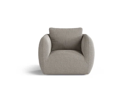 Boucle Armchair, "Iga", 1 Seat, 95.5x87x80, Grey